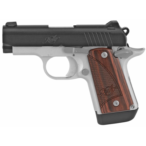 [3300099] Kimber America Micro 9 Two-Tone SA 9mm 3.15" Barrel 7Rds Black and Silver