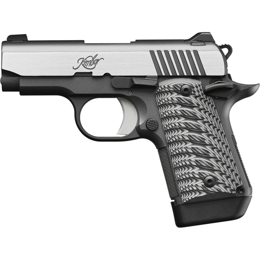 [3300189] Kimber America Micro 9 Eclipse SA 9mm 3.15" Barrel 7Rds Black and Silver