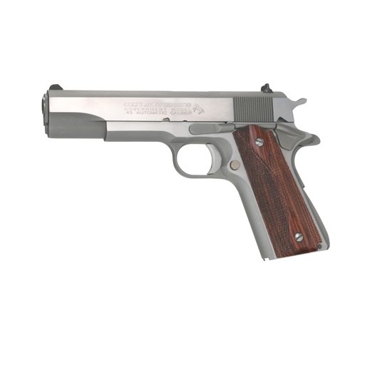 [O1070A1CS] Colt's Manufacturing Colt Government Series 70 1911 45ACP 5" Barrel 7Rds Silver