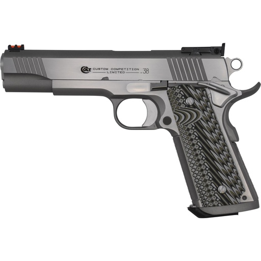 [O1073CS] Colt's Manufacturing Custom Competition  38 Super 5" National Match Barrel 9Rds Silver