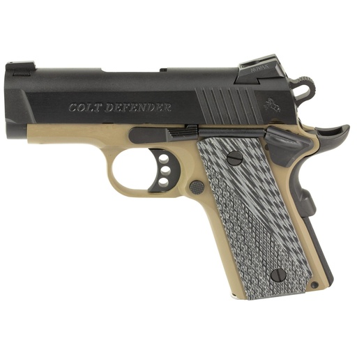 [7800XE-FDE] Colt's Manufacturing Defender 1911 45ACP 3" Barrel 7Rds Black and FDE
