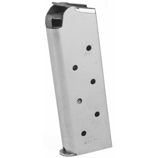 [SP579991-RP] Colt's Manufacturing Magazine 45ACP 7Rds Fits 1911 Officers/Defender Silver