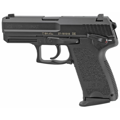 [81000336] Heckler & Koch USP Compact DA/SA 40S&W 3.58" Barrel 12Rds 2Mags Black
