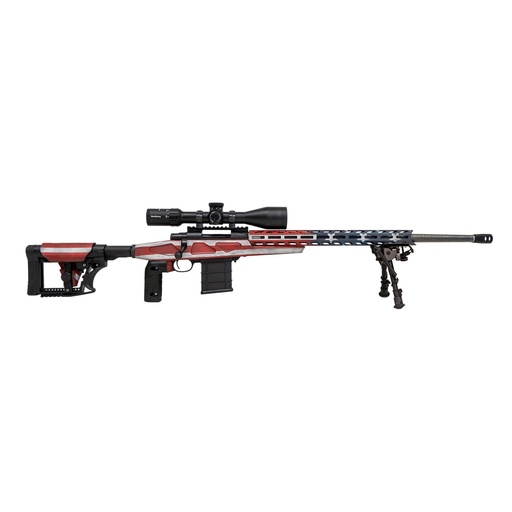 [HCRA72507USKMDT] Howa USA 1500 6.5 Creedmoor 24" Heavy Threaded Barrel 10Rds 3Mags Red White Blue