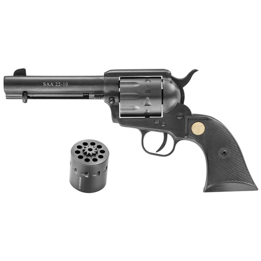 [CF340.155D] Chiappa Firearms SAA 22-10 SA 22LR/22WMR 4.75" Barrel 10Rds Black