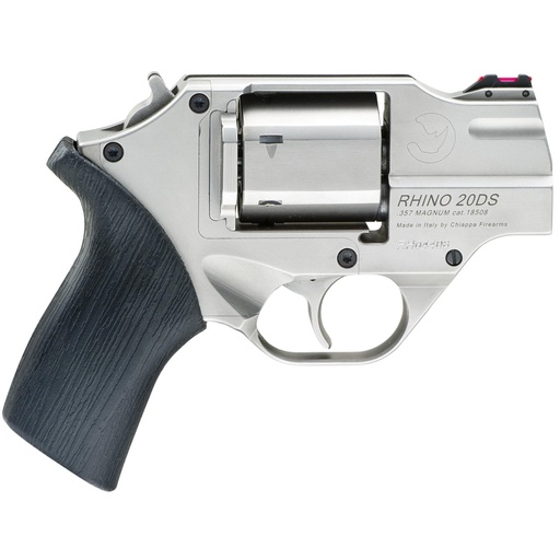 [CF340.218] Chiappa Firearms Rhino 200DS DA/SA 357 Magnum/38 Special 2" Barrel 6Rds 3 Moon Clips Silver