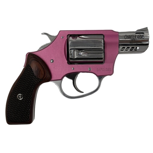 [53805] Charter Arms Coyote Revolver 380ACP 2" Ported Barrel 5Rds 2 Moon Clips Pink