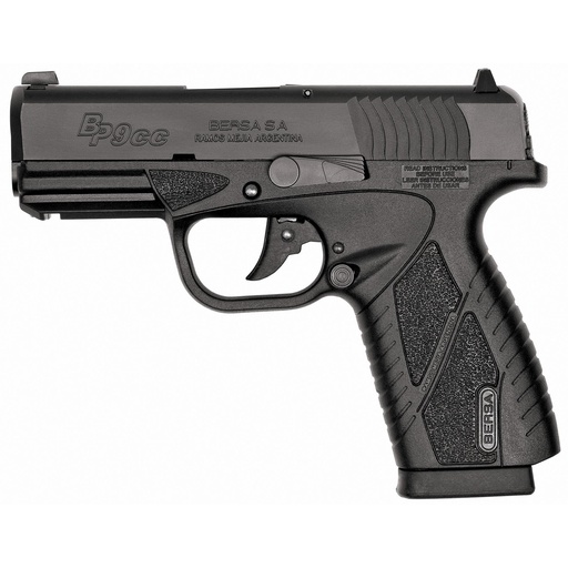[BP9MCC] Bersa Concealed Carry DA 9mm 3.2" Barrel 8Rds Black
