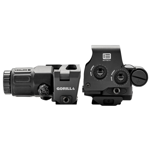 [HHS STC] EOTECH EXPS3-0 HWS Sight and Magnifier Night Vision Compatible Sight 68MOA Ring & 1MOA Red Dot Black Includes G33 Magnifier with Switch to Center Mount 