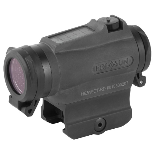 [HE515CT-RD] Holosun Technologies Micro Titanium Red Dot Red Reticle Three Different Reticles Solar QD Mount Black 