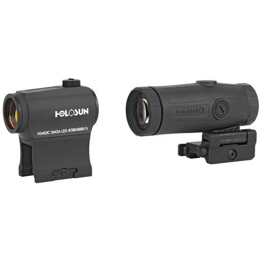 [HS403C+HM3X Combo] Holosun Technologies HS403C Micro Red Dot and HM3X Magnifier Combo Pack Black