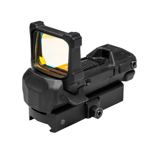 [VDBSOLFLIP] NcSTAR SPD Solar Flip Up Sight Red Dot Optic Quick Release Mount Compatible with KeyMod/MLOK/Picatinny 2 MOA Red Dot Black 