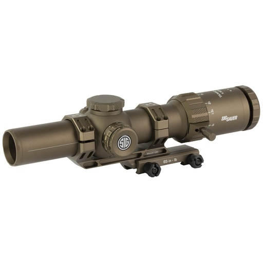 [SOTM11200] Sig Sauer Tango MSR Rifle Scope 1-10X28 BDC10 Illuminated Reticle Second Focal Plane 34mm Main Body Tube Coyote Brown Includes Alpha MSR Mount and Flip Back Covers 