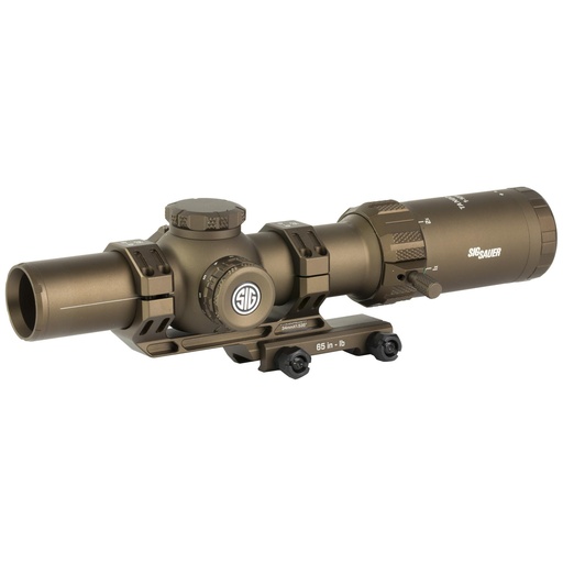 [SOTM11202] Sig Sauer Tango MSR Rifle Scope 1-10X26 BDC10 Illuminated Reticle First Focal Plane 34mm Main Body Tube Coyote Brown Includes Alpha MSR Mount and Flip Back Covers 