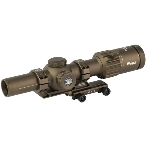[SOTM81200] Sig Sauer Tango MSR Rifle Scope 1-8X24 BDC8 Illuminated Reticle Second Focal Plane 30mm Main Body Tube Coyote Brown Includes Alpha MSR Mount and Flip Back Covers 