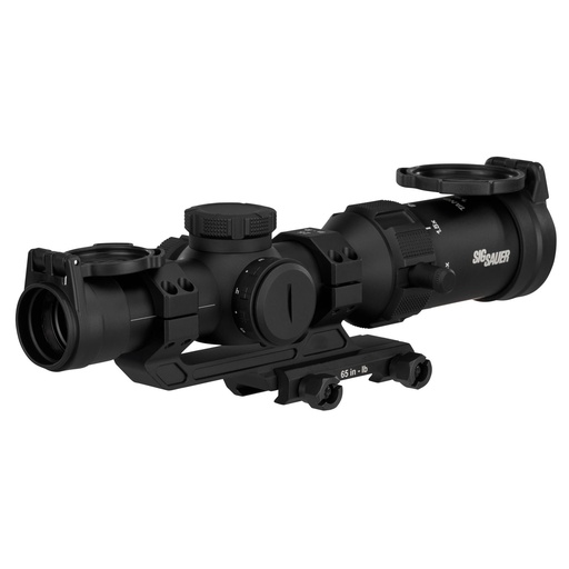 [SOTS41000] Sig Sauer TANGO SPR Rifle Scope 1-4X Magnification Second Focal Plane Hellfire Quadplex Illuminated FL-4 Reticle 24mm Objective 30mm Main Tube Black Includes ALPHA MSR 1.535" Mount 
