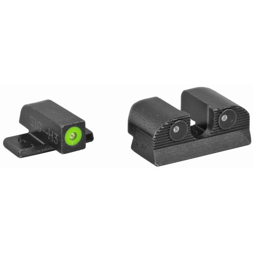 [SOX10002] Sig Sauer XRay Day/Night Sight Set #6 Tritium Green Front Sight #8 Round Notch Rear Sight, Fits Sig P220 45, P226 40, P227 45, P938 9, P320 Full Size and Compact 9/40/357/45 and SP2022 40 