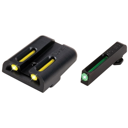 [TG-TG131GT2Y] TRUGLO Brite-Site Tritium/Fiber Optic Sight Fits Glock 20,21,29,30,31,32, Green and Yellow 