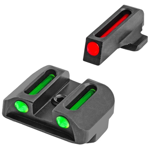 [TG-TG131X] TRUGLO Brite Site Fiber Optic Red Front 3 Dot Sight Green Rear Sight Fits Springfield Armory XD 