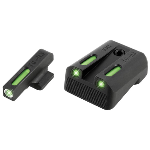 [TG-TG13KM1A] TRUGLO Brite-Site TFX Sight Fits Kimber 1911 models with Fixed Rear Sights (Excluding Micro Series) Tritium/Fiber-Optic Day/Night Sight 24/7 Brightness 