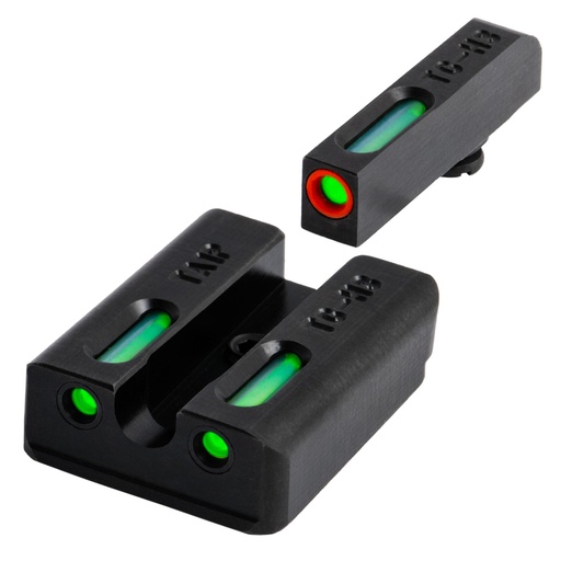 [TG-TG13TA2PC] TRUGLO TFX Pro Sight Set Fits Taurus Millenium/Slim Tritium/Fiber-Optic Day/Night Sight 24/7 Brightness Orange Ring on Front Sight 