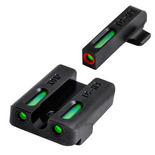 [TG-TG13XD2PC] TRUGLO TFX Pro Sight Set Fits Springfield Hellcat Tritium/Fiber-Optic Day/Night Sight 24/7 Brightness Orange Ring on Front Sight 