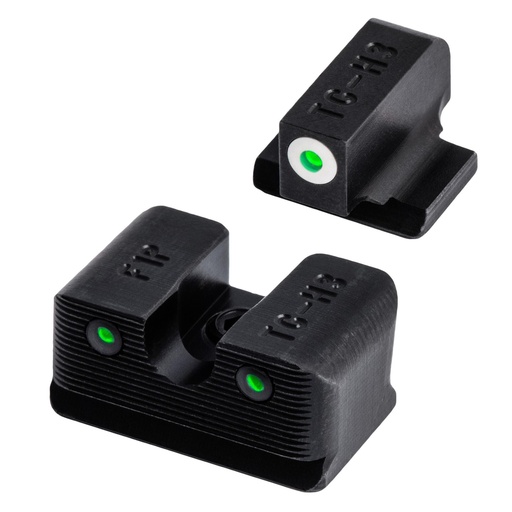 [TG-TG231F2W] TRUGLO Tritium Pro Sight Set Fits FNX 40 Green Tritium White Ring on Front Sight 