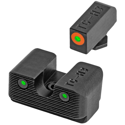 [TG-TG231G2C] TRUGLO Tritium Pro Brite Site Day/Night Sight Set Fits Glock 20/21/25/29/30/31/32/37/40/41 Front Sight Color Green W/ Orange Focus Lock Ring Rear Sight Green Glows In The Dark No Batteries Or Light Exposure Required 