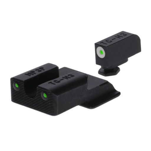 [TG-TG231MP3W] TRUGLO Tritium Pro Sight Set For S&W EZ 380 Green Tritium White Ring on Front Sight 