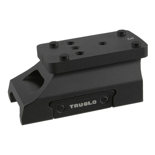 [TG-TG8977B] TRUGLO Universal Micro Red Dot Riser Picatinny Attachment T.O.P.S. Unviersal Adapter Plates (Most Major Pptic Brands) Black Co-witness Height 