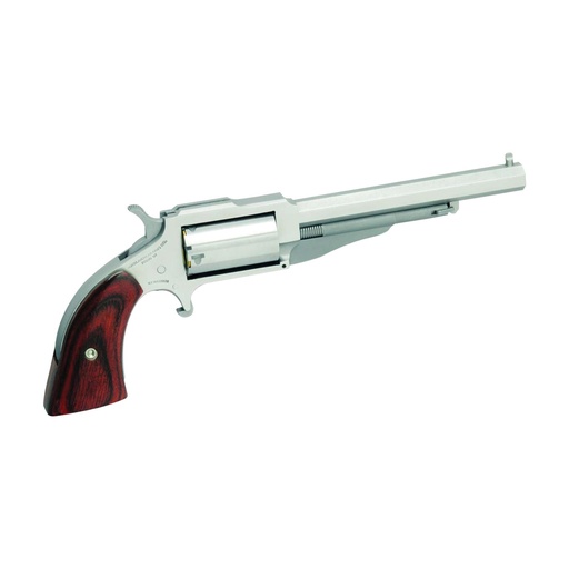 [NAA-1860-4C] North American Arms The Earl SA 22LR/22 WMR 4" Barrel Silver 5Rds 