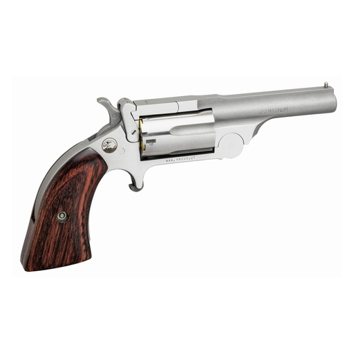 [NAA-22M-R250] North American Arms Ranger II SA 22 WMR 2.5" Full Rib Barrel Silver 5Rds 