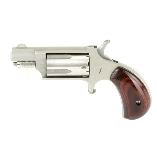 [NAA-22MSC] North American Arms Mini Revolver SA 22LR/22 WMR 1.125" Barrel Silver 5Rds 