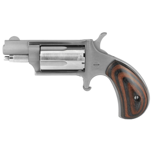 [NAA-22MS-GRB] North American Arms Mini Revolver SA 22 WMR 1.125" Barrel Silver 5Rds 