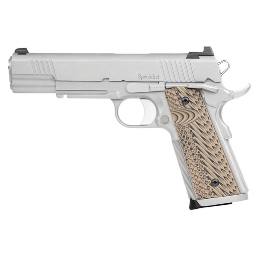 [01815] Dan Wesson Specialist 1911 10mm 5" Barrel 8Rds 2Mags Silver