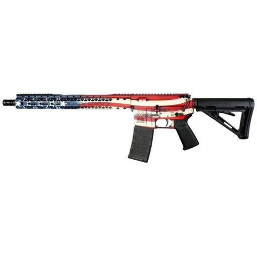 [BRO-PAT-AMERICA] Black Rain Ordnance Spec+ .223 Remington/5.56 NATO 16" Cerakote Finish, Red/White/Blue, M-LOK Handguard, 30 Round Magazine