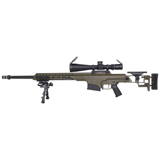 [19961] Barrett MRAD .338 Lapua / 7.62 NATO Bolt Action Rifle OD Green Cerakote Folding Stock 5 Round Capacity