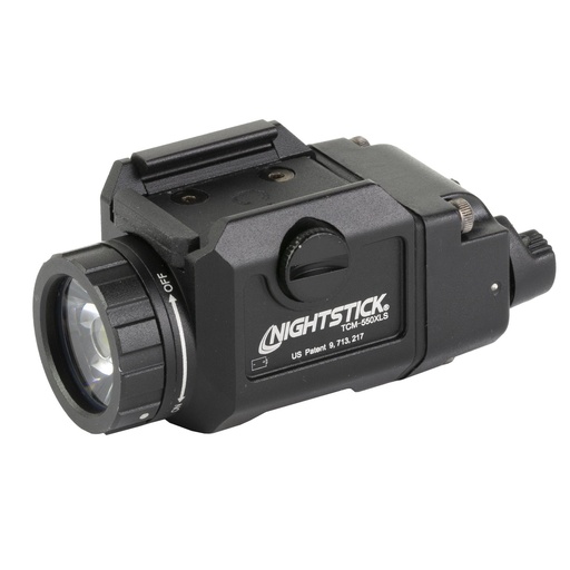 [TCM-550XLS] Nightstick TCM-550XLS Compact Weapon-Mounted Light w/Strobe 550 Lumens 4,612 Candela Black 2.5 Hours of Runtime Waterproof 