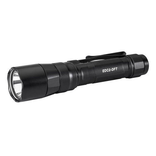 [EDC2-DFT-BK] Surefire Everyday Carry Light (EDC-2-DFT) Dual-Fuel Turbo Flashlight 700 Lumens Anodized Finish Black