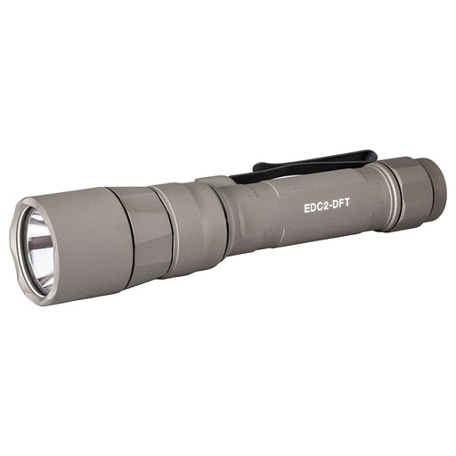 [EDC2-DFT-TN] Surefire Everyday Carry Light (EDC-2-DFT) Dual-Fuel Turbo Flashlight 700 Lumens Anodized Finish Tan 