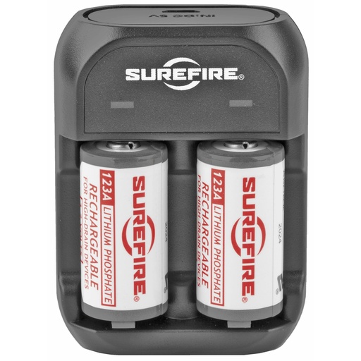 [SFLFP123-KIT] Surefire 2 Rechargeable LFP123 Batteries Includes Charger 