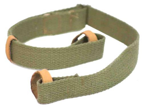 Crickett Dog Collar Green Canvas w/Leather Trim Adjustable