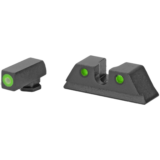 [0465003111] Meprolight Hyper-Bright Tritium Sight Set Green Front/Green Rear Fits Taurus G3C 