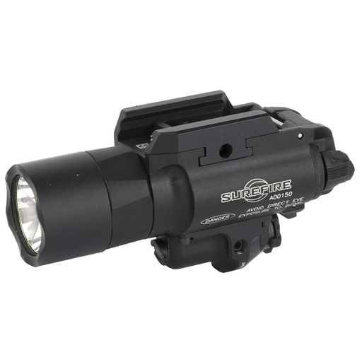 [X400T-A-GN] Surefire X400 Turbo Weaponlight w/Laser Fits Pistol and Picatinny 650 Lumens 66,000 Candela Green Laser Black 