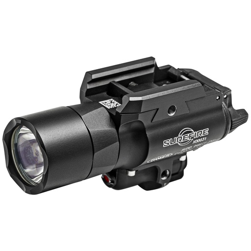 [X400U-A-RD] Surefire X400 LED Weaponlight and Laser Pistol 1000 Lumens White Light Output with Red Laser Picatinny Black 