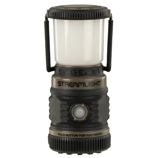 [44941] Streamlight Siege Lantern 200 100 50 lumens White C4 LED SOS Red LED 7 Hour Run Time 3x AA batteries Coyote Brown 