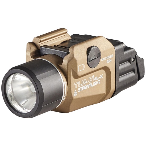 [69459] Streamlight TLR-7 HL-X USB 1000 Lumens 1 Hour Runtime Multi-Fuel Flat Dark Earth Includes High and Low Switch (1) SL-B9 Rechargeable Battery USB Carging Cable Multitool and Key Kit 