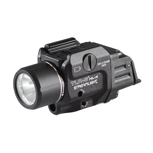 [69465] Streamlight TLR-8 HL-X Weaponlight with Red Laser 1,000 Lumens Black Includes High/Low Paddle Switches Key Kit Multi-Tool (1) SL-B9 Rechargeable Battery Pack and USB-C Cord 