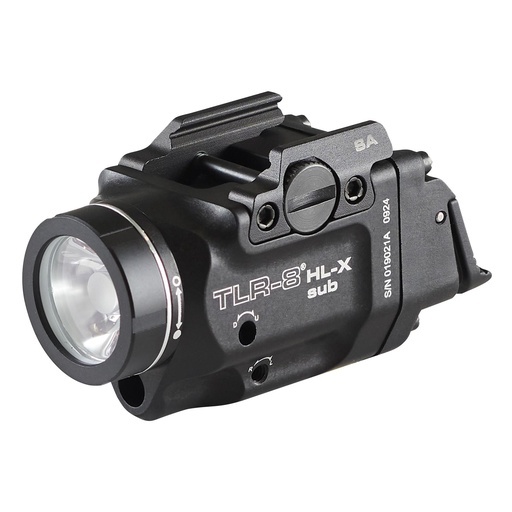 [69469] Streamlight TLR-8 HL-X Sub USB Weaponlight with Red Laser 1,000 Lumens Black Fits Springfield Hellcat Includes Mounting Kit with Key Multi-Tool (1) SL-B9 Battery Pack and USB-C Cord 