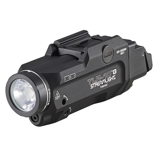 [69473] Streamlight TLR-10 G Flex Weaponlight White LED with Green Laser 1000 Lumens Black Includes HiLoSwitch and 2X CR123A Batteries 